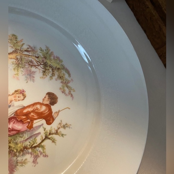 VTG. Dessert Plate and 6 Cake Forks In Original Box with Certificate - Italy - Picture 10 of 13